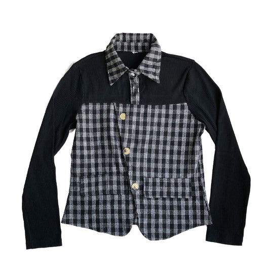 Checkered Jacket Top
